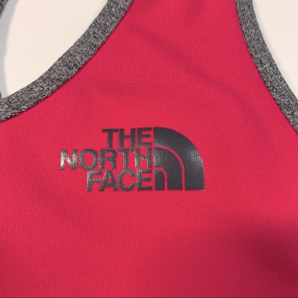 The North Face VERSITAS FEARLESS reversible pink & Heather Grey sports bra - Picture 7 of 8